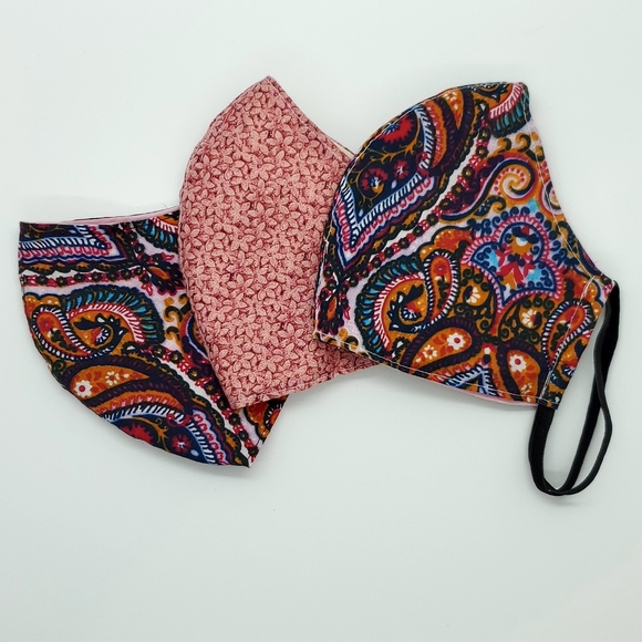 Other - Lot Of 3 Adult Double Layered Face Masks Bundle